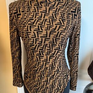 Fashion mesh bodysuit mock neck